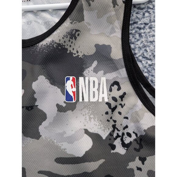NBA Camouflage Tank Top Mens LG Lightweight Mesh Muscle Basketball Lifting Gray - Picture 5 of 13